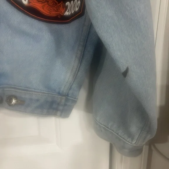 Harley Davison extra large denim jacket with Harley Davidson - Picture 4 of 10